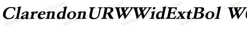 ClarendonURWWidExtBol W01 Obl字体转换